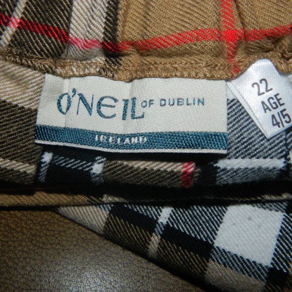 5/$25O'Neil of Dublin Ireland Plaid Kilt Pleated Skirt Girls Size Age 4/5 (H-30) - Picture 5 of 5